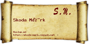 Skoda Márk névjegykártya