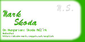 mark skoda business card